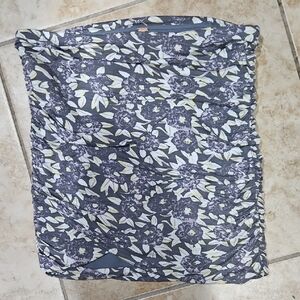 Free People Floral Tube Top - Blue and White